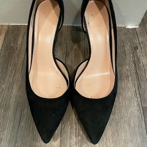 JCREW Size 9.5 Lucie Suede D'Orsay Pumps Heels in Black